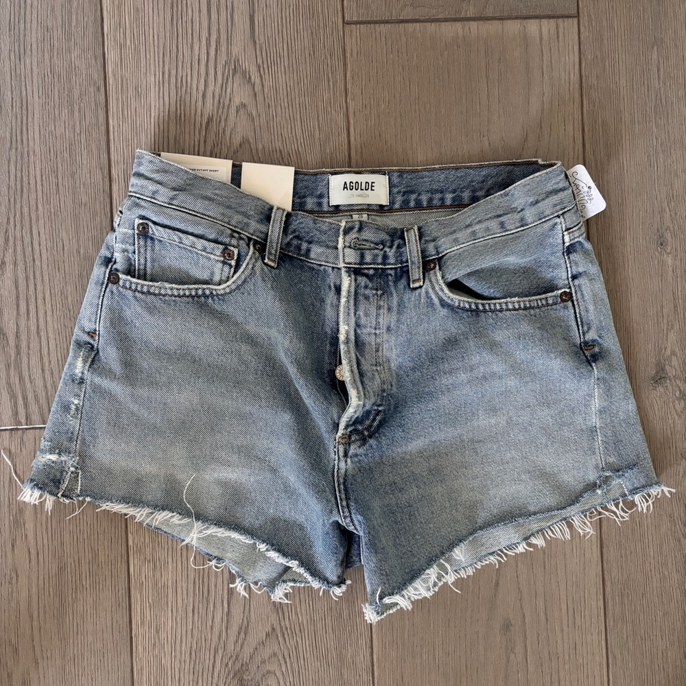 agolde parker shorts in swampmeet